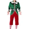 Men Christmas Costume Santa Claus Long Sleeve Thicken Party Show Elf Costume