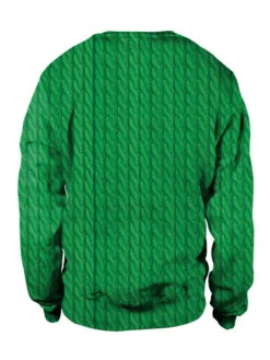 Ugly Christmas Sweater Print Christmas Pattern Crewneck Long Sleeve Top -Christmas Costumes Store 201911151815110825576