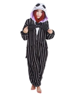 Onesie Kigurumi Pajamas The Nightmare Before Christmas Jack Winter Sleepwear Animal Costume Halloween
