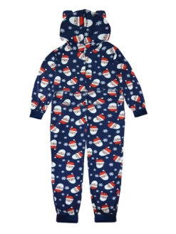 Matching Family Christmas Pajamas Santa Clause Dark Navy Jumpsuit -Christmas Costumes Store 201911191520156513962