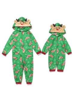 Family Christmas Pajamas Christmas Pattern Red Family Sleepwear Jumpsuit -Christmas Costumes Store 201911191520196662095