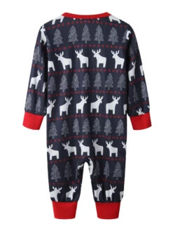 Family Christmas Pajamas Christmas Pattern Dark Navy Clothes Set -Christmas Costumes Store 201911191618562973385