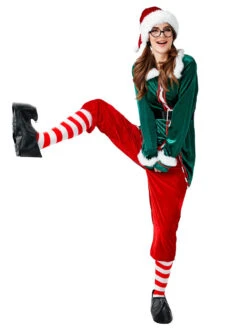Christmas Set Green Elf 6 Piece Holidays Outfits Costume -Christmas Costumes Store 201911261747099992807