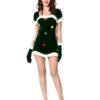 Women Christmas Dress Starlet Ball Dark Green Bodycon Dress Holidays Costumes