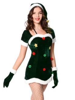 Women Christmas Dress Starlet Ball Dark Green Bodycon Dress Holidays Costumes -Christmas Costumes Store 201912021642392039987