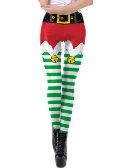 Women Christmas Legging Christmas Pattern Skinny Leg Pant Holidays Costumes -Christmas Costumes Store 202001061149117871012
