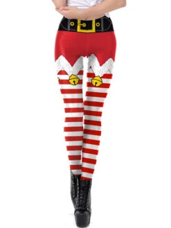 Women Christmas Legging Christmas Pattern Skinny Leg Pant Holidays Costumes -Christmas Costumes Store 202001061149126549679
