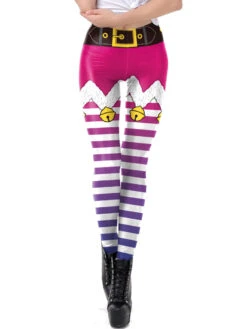 Women Christmas Legging Christmas Pattern Skinny Leg Pant Holidays Costumes -Christmas Costumes Store 202001061149129604282