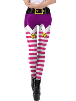 Women Christmas Legging Christmas Pattern Skinny Leg Pant Holidays Costumes -Christmas Costumes Store 202001061149132539460