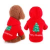 Pet Costume Christmas Tree Red Clothes Polyester Pet Supply
