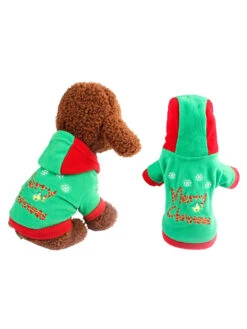 Pet Costume Christmas Tree Red Clothes Polyester Pet Supply -Christmas Costumes Store 202008181146339886001