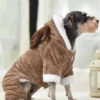 Pet Costume Christmas Coffee Brown Clothes Polyester Deer Pet Supply