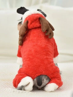 Pet Costume Christmas Coffee Brown Clothes Polyester Deer Pet Supply -Christmas Costumes Store 202008181146363578886