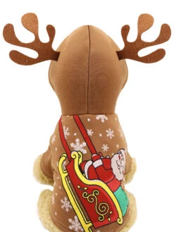 Pet Costume Christmas Halloween Coffee Brown Clothes Polyester Pet Supply -Christmas Costumes Store 202008181146401302764