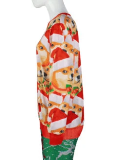 Christmas Doge Pullover Sweatshirt Ugly Christmas Tops -Christmas Costumes Store 202008251746253343399