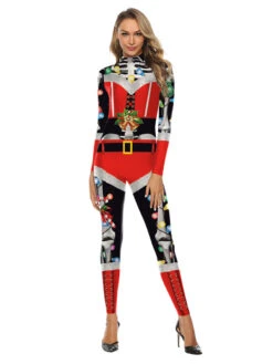 Christmas Santa Clause Stretchy Zentai Suit