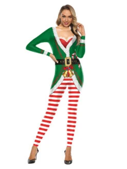 Christmas Santa Clause Stretchy Zentai Suit Jumpsuit -Christmas Costumes Store 202008251746319662166