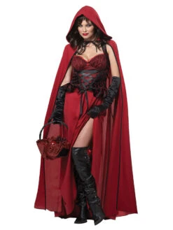 Women's Christmas Red Polyester Two-Tone Christmas Costumes Holidays Dress