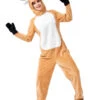 Women's Christmas Jumpsuit Khaki Polyester Fiber Two-Tone Animal Holidays Costumes