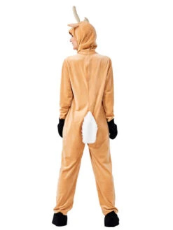 Women's Christmas Jumpsuit Khaki Polyester Fiber Two-Tone Animal Holidays Costumes -Christmas Costumes Store 202010271815452068798