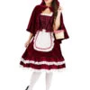 Women's Christmas Costume Red Polyester Two-Tone Holidays Dress
