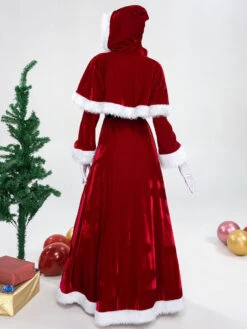 Women's Christmas Costume Red Polyester Polyester Two-Tone Holidays Dress -Christmas Costumes Store 202010271816242876344