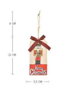 Christmas Decorations Wooden Walnut Soldier Pendant Wooden Letter Card Pendant Christmas Bow Pendant -Christmas Costumes Store 202011091727134186251
