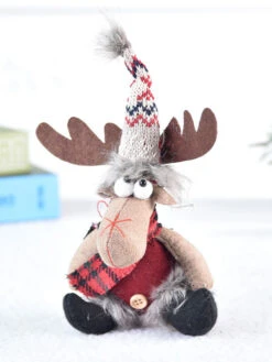 Christmas Holiday Decorations Elk Doll Doll Christmas Polyester Fiber Tree Pendant -Christmas Costumes Store 202011091727282506674