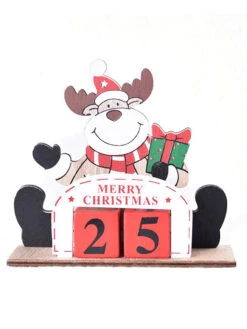 Christmas Painted Wooden Creative DIY Calendar Decorations Assembled Assembling Gifts -Christmas Costumes Store 202011091727358572798