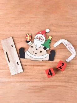 Christmas Painted Wooden Creative DIY Calendar Decorations Assembled Assembling Gifts -Christmas Costumes Store 202011091727373945876