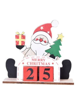 Christmas Painted Wooden Creative DIY Calendar Decorations Assembled Assembling Gifts -Christmas Costumes Store 202011091727377532540