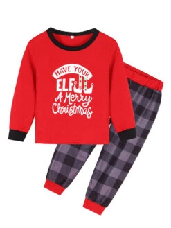 Matching Family Christmas Pajamas Cotton Blend Plaid Christmas Pattern Red Top Plaid Pants Set 12 Matching Family Christmas Pajamas Cotton Blend Plaid Christmas Pattern Red Top Plaid Pants Set -Christmas Costumes Store 202011101303382741069