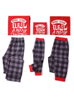 Matching Family Christmas Pajamas Cotton Blend Plaid Christmas Pattern Red Top Plaid Pants Set 13 Matching Family Christmas Pajamas Cotton Blend Plaid Christmas Pattern Red Top Plaid Pants Set -Christmas Costumes Store 202011101303407881052