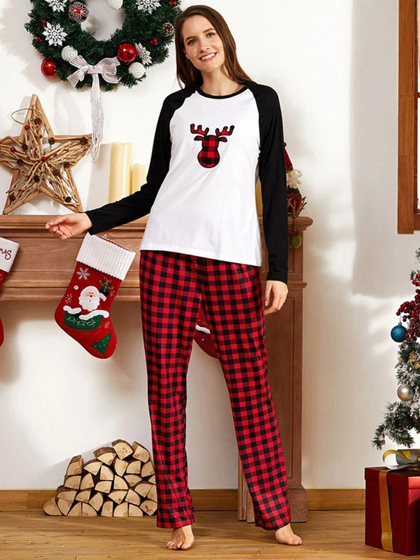Christmas Matching Family Pajamas Cotton Blend Plaid Christmas Pattern Red Top Plaid Pants Set 4 Christmas Matching Family Pajamas Cotton Blend Plaid Christmas Pattern Red Top Plaid Pants Set - Image 4