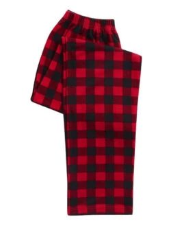 Family Christmas Pajamas Cotton Blend Black Plaid Christmas Pattern Top Pants Set -Christmas Costumes Store 202011101305065817187