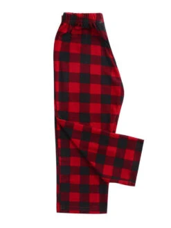 Family Christmas Pajamas Cotton Blend Black Plaid Christmas Pattern Top Pants Set -Christmas Costumes Store 202011101305091557263