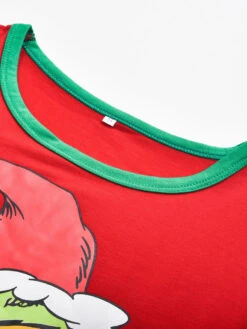 Christmas Matching Family Pajamas Cotton Blend Red Stripes Christmas Pattern Top Pants Set -Christmas Costumes Store 202011101305150083198