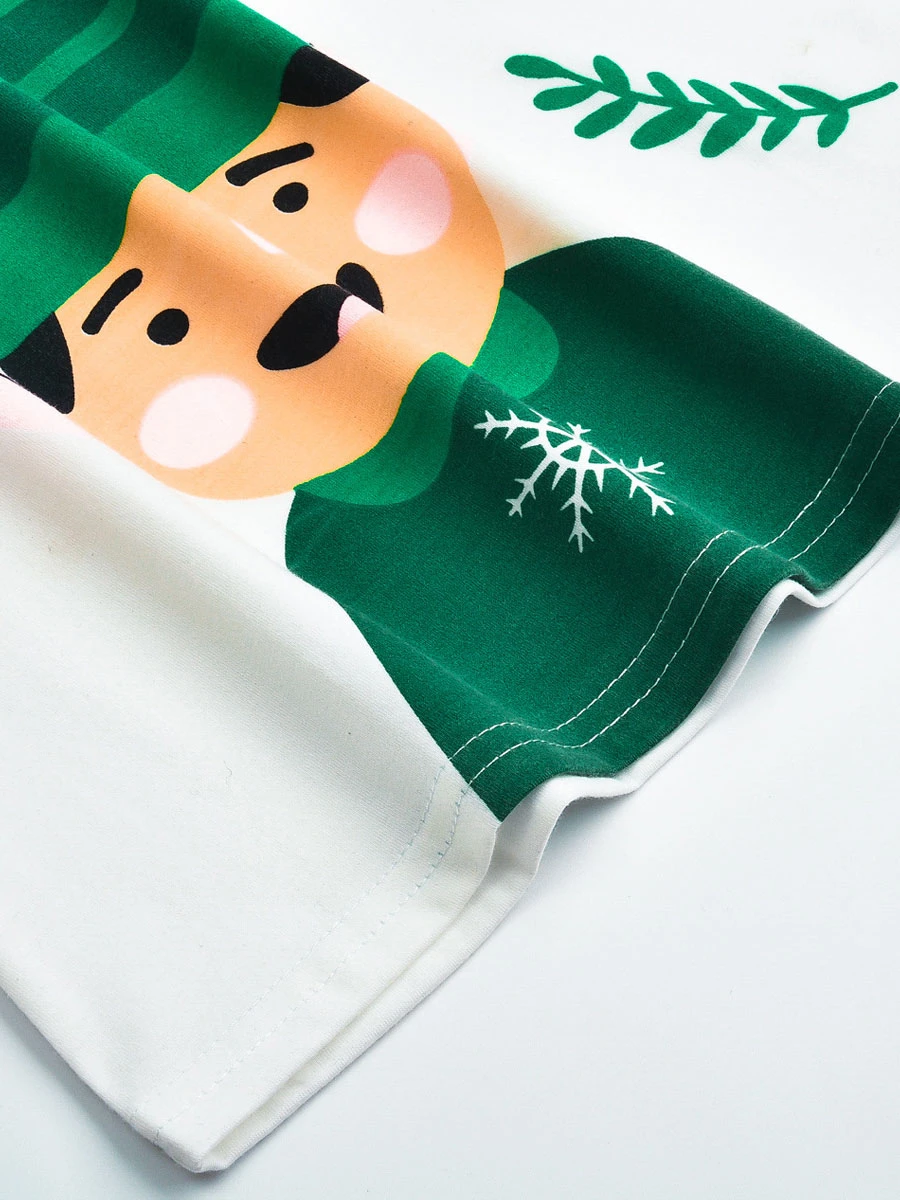Matching Family Christmas Pajamas Cotton Blend Christmas Pattern Green White Color Block Pants Top Set 8 Matching Family Christmas Pajamas Cotton Blend Christmas Pattern Green White Color Block Pants Top Set - Image 8
