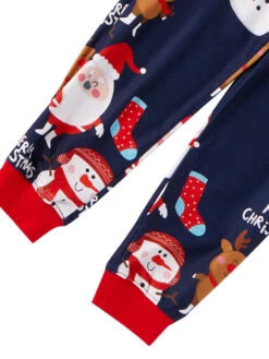 Family Christmas Pajamas Cotton Blend Christmas Elk Pattern White Navy Blue Color Block Pants Top Set 11 Family Christmas Pajamas Cotton Blend Christmas Elk Pattern White Navy Blue Color Block Pants Top Set -Christmas Costumes Store 202011111142077651774