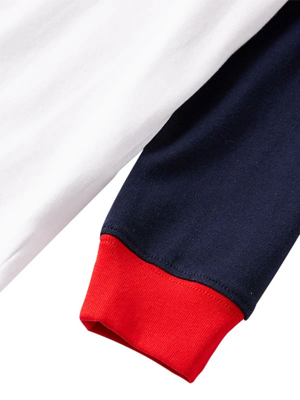 Family Christmas Pajamas Cotton Blend Christmas Elk Pattern White Navy Blue Color Block Pants Top Set 6 Family Christmas Pajamas Cotton Blend Christmas Elk Pattern White Navy Blue Color Block Pants Top Set - Image 6