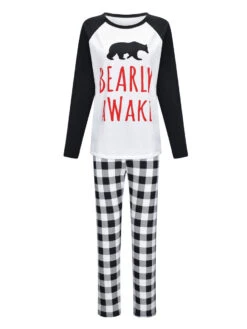 Matching Family Christmas Pajamas Adult's Kid's Cotton Blend Plaid Christmas Pattern Top Pants Set -Christmas Costumes Store 202011111142532048112