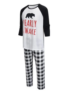 Matching Family Christmas Pajamas Adult's Kid's Cotton Blend Plaid Christmas Pattern Top Pants Set -Christmas Costumes Store 202011111142554068726