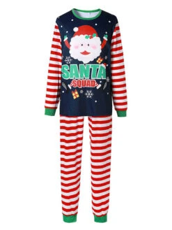 Matching Family Christmas Pajamas Navy Blue Cotton Blend Color Block Stripes Top Pants Set 9 Matching Family Christmas Pajamas Navy Blue Cotton Blend Color Block Stripes Top Pants Set -Christmas Costumes Store 202011111145362116483