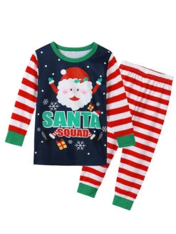 Matching Family Christmas Pajamas Navy Blue Cotton Blend Color Block Stripes Top Pants Set 10 Matching Family Christmas Pajamas Navy Blue Cotton Blend Color Block Stripes Top Pants Set -Christmas Costumes Store 20201111114536641150