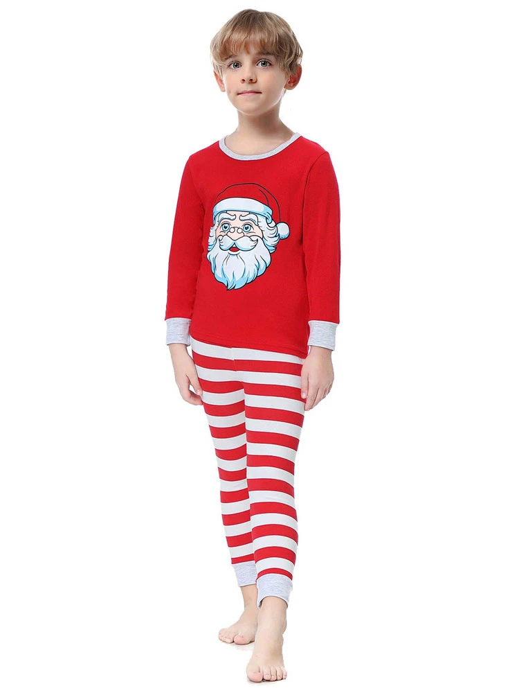 Christmas Matching Family Pajamas Cotton Blend Color Block Red Stripes Top Pants Set 5 Christmas Matching Family Pajamas Cotton Blend Color Block Red Stripes Top Pants Set - Image 5