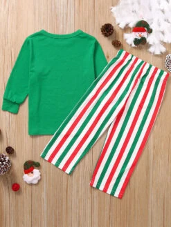 Family Christmas Pajamas Green Cotton Blend Color Block Christmas Pattern Top Pants Set 12 Family Christmas Pajamas Green Cotton Blend Color Block Christmas Pattern Top Pants Set -Christmas Costumes Store 202011111659141775127