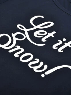 Christmas Matching Family Pajamas Navy Blue Cotton Blend Color Block Christmas Pattern Top Plaid Pants Set -Christmas Costumes Store 202011111659204941858