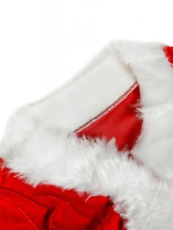 Women's Christmas Dress Red Velour Hat Cloak Polyester Christmas Pattern Christmas Holidays Costumes -Christmas Costumes Store 202011131053206033694