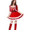 Women's Christmas Dress Red Velour Cloak Headwear Polyester Christmas Pattern Christmas Holidays Costumes
