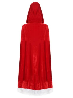 Women's Christmas Red Velour Polyester Two-Tone Christmas Holidays Costumes -Christmas Costumes Store 202011131055471718034